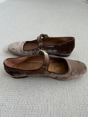 Sam Edelman Michaela Mary Jane Velvet Flat Size 8